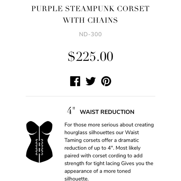 Purple Steampunk Corset - Picture 4 of 9